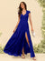 A-Line/Princess V-Neck Floor-Length Bridesmaid Dresses With Split Side