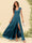 A-Line/Princess V-Neck Floor-Length Bridesmaid Dresses With Split Side