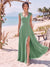 A-Line/Princess V-Neck Sleeveless Floor-Length Bridesmaid Dresses With Split Side
