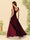 A-Line/Princess Spaghetti Straps Floor-Length Bridesmaid Dresses With Split Side