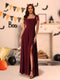 A-Line/Princess Spaghetti Straps Floor-Length Halloween Dresses With Split Side