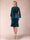 A-Line/Princess Scoop 3/4 Sleeves Knee-Length Evening Dresses with Sash