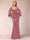 Trumpet/Mermaid V-Neck Half Sleeves Floor-Length Evening Dresses