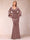 Trumpet/Mermaid V-Neck Half Sleeves Floor-Length Evening Dresses