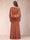 Trumpet/Mermaid V-Neck Half Sleeves Floor-Length Christmas Dresses