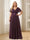 A-Line/Princess V-Neck Floor-Length Ruffles Bridesmaid Dresses