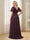 A-Line/Princess V-Neck Floor-Length Ruffles Bridesmaid Dresses