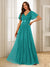 A-Line/Princess V-Neck Floor-Length Ruffles Bridesmaid Dresses