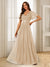 A-Line/Princess V-Neck Floor-Length Ruffles Bridesmaid Dresses
