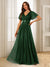 A-Line/Princess V-Neck Floor-Length Ruffles Bridesmaid Dresses