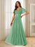 A-Line/Princess V-Neck Floor-Length Ruffles Bridesmaid Dresses
