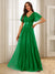 A-Line/Princess V-Neck Floor-Length Ruffles Bridesmaid Dresses