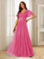 A-Line/Princess V-Neck Floor-Length Ruffles Bridesmaid Dresses