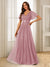 A-Line/Princess V-Neck Floor-Length Ruffles Bridesmaid Dresses