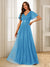 A-Line/Princess V-Neck Floor-Length Ruffles Bridesmaid Dresses