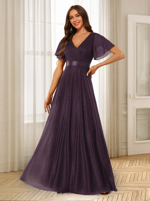 plum purple dresses Azazie Maci