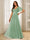 A-Line/Princess V-Neck Floor-Length Ruffles Bridesmaid Dresses
