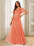 A-Line/Princess V-Neck Floor-Length Ruffles Bridesmaid Dresses