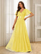 A-Line/Princess V-Neck Floor-Length Ruffles Bridesmaid Dresses