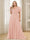 A-Line/Princess V-Neck Floor-Length Ruffles Plus Size Bridesmaid Dresses