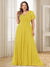 A-Line/Princess V-Neck Floor-Length Ruffles Plus Size Bridesmaid Dresses