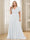 A-Line/Princess V-Neck Floor-Length Ruffles Plus Size Bridesmaid Dresses