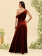 A-Line/Princess One-Shoulder Floor-Length Bridesmaid Dresses With Split Side
