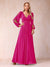 A-Line/Princess V-Neck Floor-Length Mother of the Bride Dresses With Ruffles
