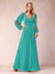 A-Line/Princess V-Neck Floor-Length Mother of the Bride Dresses With Ruffles