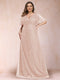 A-Line/Princess V-Neck Sequins Plus Size Mother of the Bride Dresses