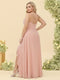 A-Line/Princess Spaghetti Straps Split Side Plus Size Bridesmaid Dresses With Ruffles