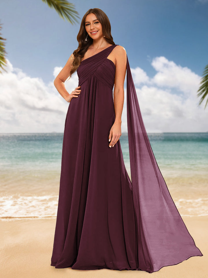 A-Line/Princess One-Shoulder Sleeveless Bridesmaid Dresses