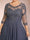 A-Line/Princess Asymmetrical 3/4 Sleeves Sweetheart Plus Size Mother of the Bride Dresses