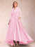 A-Line/Princess 3/4 Sleeves Asymmetrical V-Neck Mother of the Bride Dresses