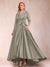 A-Line/Princess 3/4 Sleeves Asymmetrical V-Neck Mother of the Bride Dresses