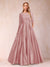 A-Line/Princess Floor-Length 3/4 Sleeves Scoop Mother of the Bride Dresses
