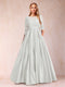A-Line/Princess Floor-Length 3/4 Sleeves Scoop Mother of the Bride Dresses
