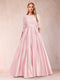 A-Line/Princess Floor-Length 3/4 Sleeves Scoop Mother of the Bride Dresses