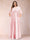A-Line/Princess Floor-Length 3/4 Sleeves Scoop Plus Size Mother of the Bride Dresses