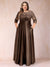 A-Line/Princess Floor-Length 3/4 Sleeves Scoop Plus Size Mother of the Bride Dresses