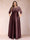 A-Line/Princess Floor-Length 3/4 Sleeves Scoop Plus Size Mother of the Bride Dresses