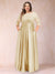 A-Line/Princess Floor-Length 3/4 Sleeves Scoop Plus Size Mother of the Bride Dresses