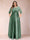 A-Line/Princess Floor-Length 3/4 Sleeves Scoop Plus Size Mother of the Bride Dresses