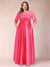 A-Line/Princess Floor-Length 3/4 Sleeves Scoop Plus Size Mother of the Bride Dresses