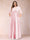 A-Line/Princess Floor-Length 3/4 Sleeves Scoop Plus Size Mother of the Bride Dresses