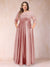 A-Line/Princess Floor-Length 3/4 Sleeves Scoop Plus Size Mother of the Bride Dresses