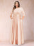 A-Line/Princess Floor-Length 3/4 Sleeves Scoop Plus Size Mother of the Bride Dresses
