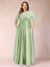 A-Line/Princess Floor-Length 3/4 Sleeves Scoop Plus Size Mother of the Bride Dresses