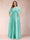 A-Line/Princess Floor-Length 3/4 Sleeves Scoop Plus Size Mother of the Bride Dresses