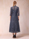 A-Line/Princess Tea-Length 3/4 Sleeves V-Neck Mother of the Bride Dresses